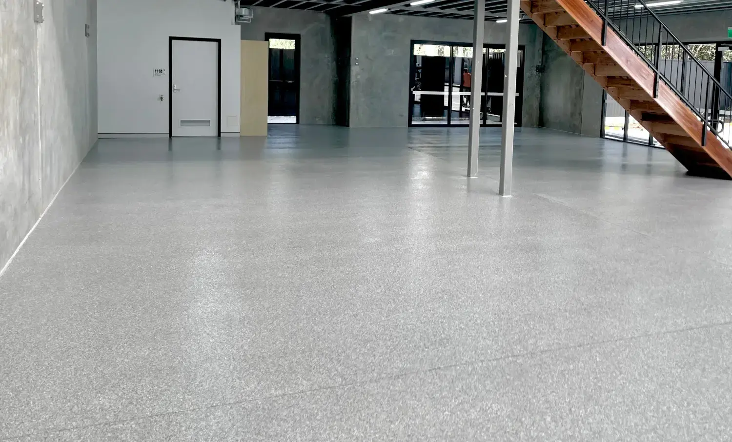 Warehouse with a durable epoxy floor