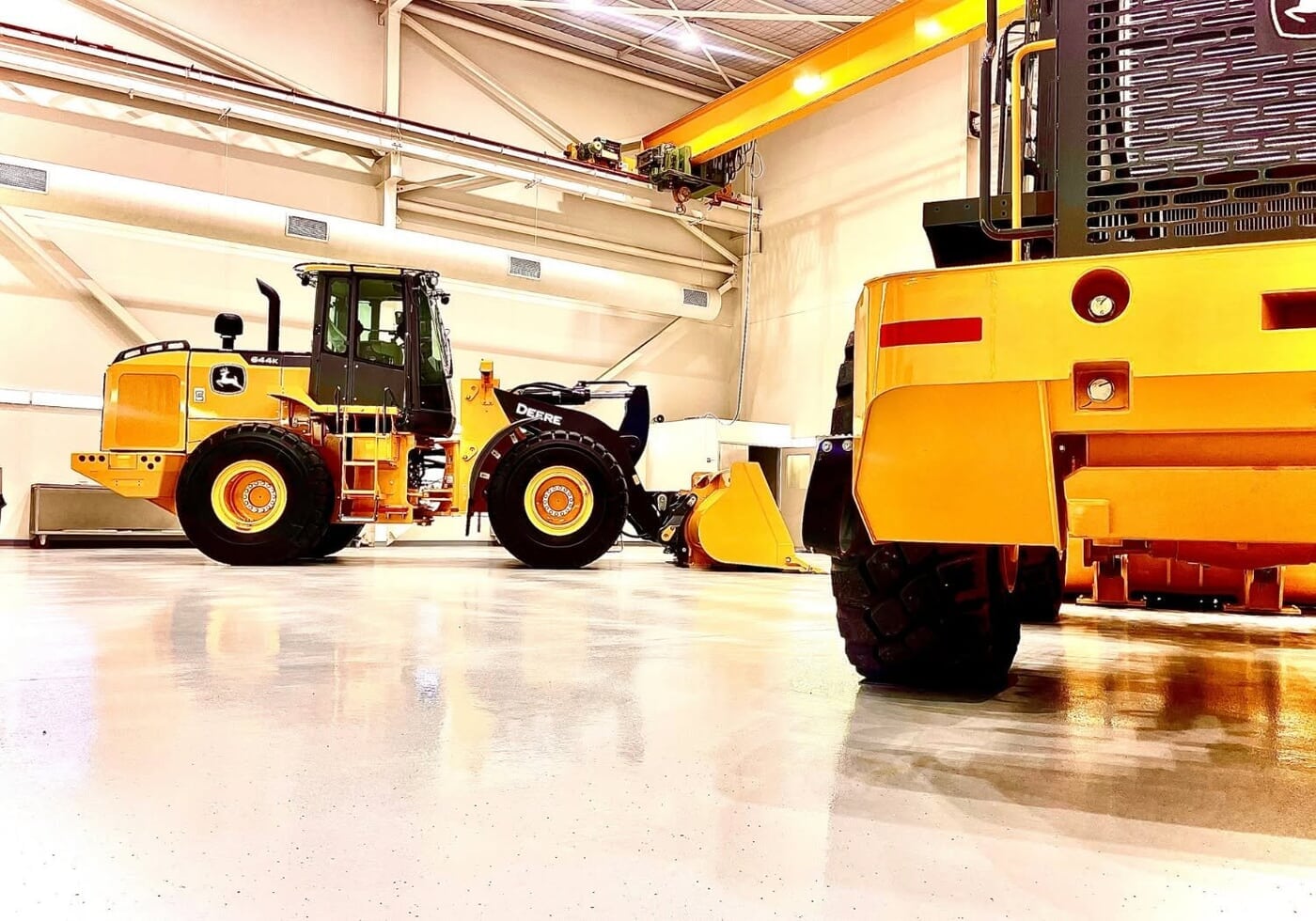 Heavy machinery workshop epoxy flooring project