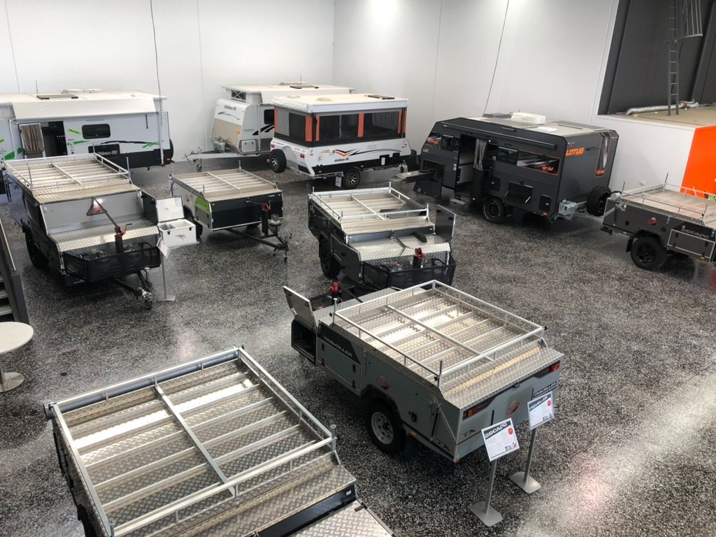 Vehicle showroom epoxy flooring project
