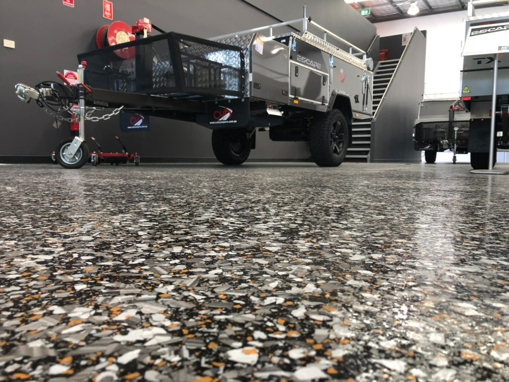 Storage warehouse epoxy flooring project