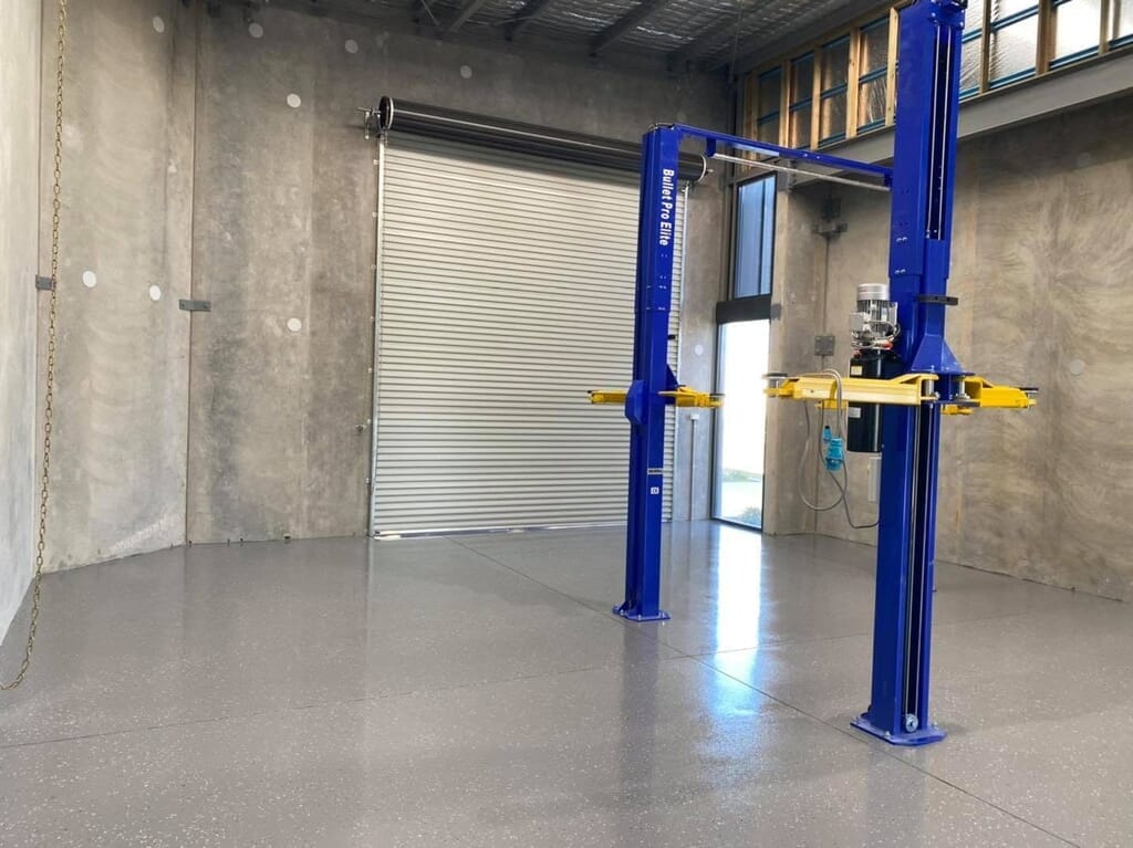 Automotive workshop epoxy flooring project